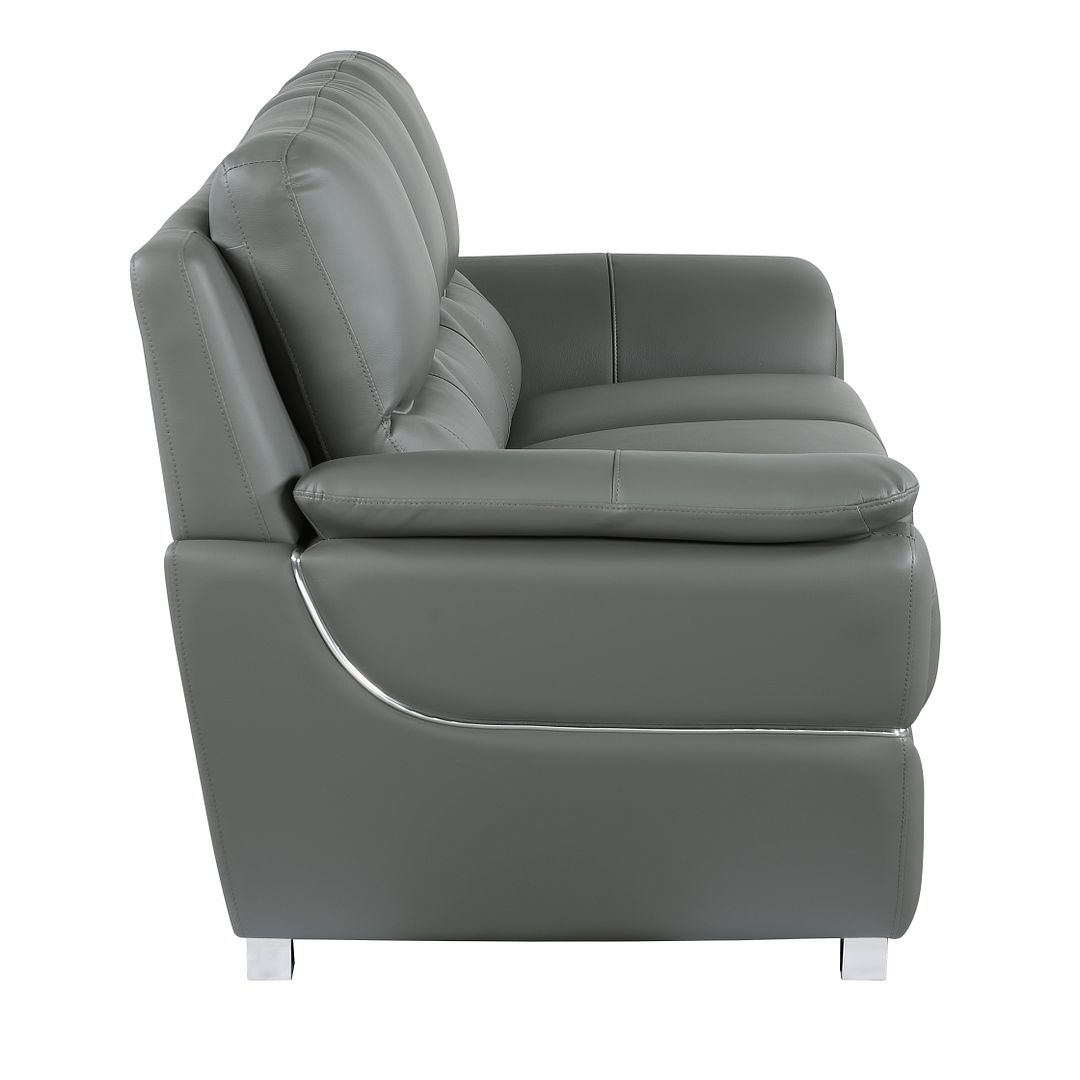 4572 Modern Genuine Leather Sofa - Dark Grey - SKU 4572-S-GRAY - view 5