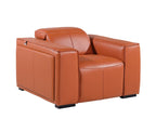 1126 Divanitalia Top Grain Italian Leather Power Reclining Chair with Power Headrests