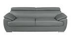 4571 Modern Genuine Leather 3-Piece Sofa Set - Dark Grey - SKU 4571-LV GRAY 3PC (S/L/C) - GROUP - view 3
