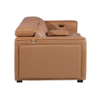 1224 Divanitalia 3-Piece Modular Power Reclining Loveseat in Top Grain Italian Leather with 2 Power Recliners & Power Headrests - Cognac - SKU 1224-COGNAC-3.2-HT - view 6