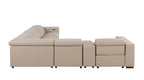 1208 6-Piece L-Shaped Leather Reclining Sectional Sofa with 3 Power Recliners