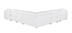 1126 Divanitalia 7-Piece L-Shaped Sectional Sofa in Top Grain Italian Leather with 4 Power Recliners & Power Headrests - White - SKU 1126-WHITE-SEC-7PC-4PWR-SECTIONAL-GROUP - view 6