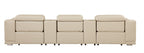 9762 DivanItalia Beige 5-Piece Modular Power Reclining Sofa – Top Grain Italian Leather