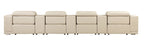 9762 DivanItalia Beige 7-Piece Modular Power Reclining Sofa – Top Grain Italian Leather