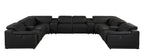 9762 DivanItalia Black 12-Piece Sectional – Top Grain Italian Leather with 4 Power Recliners and 4 Consoles