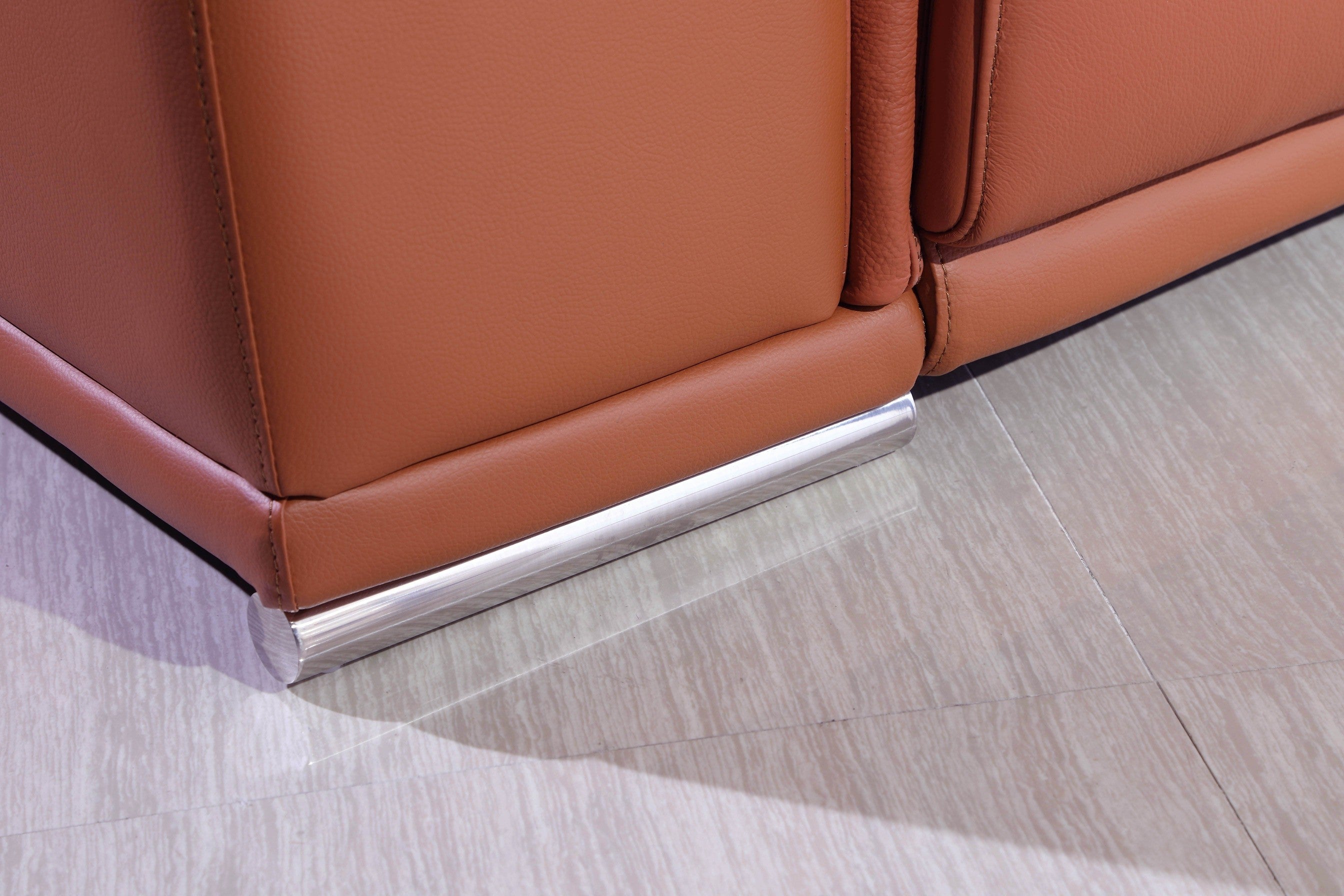 9762 DivanItalia Camel 12-Piece Sectional – Top Grain Italian Leather with 4 Power Recliners and 4 Consoles