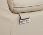 9762 DivanItalia Beige Modular Power Reclining Sofa and Loveseat Set in Top Grain Italian Leather