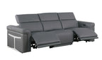 1126 Divanitalia 3-Piece Modular Power Reclining Sofa in Top Grain Italian Leather with 2 Power Recliners & Power Headrests