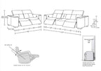 1208 Leather Reclining Set - Sofa & Loveseat with 4 Power Recliners - White - SKU 1208-WHITE-5.4-HT-2PC - view 15