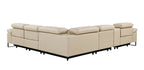 1246 Divanitalia 6-Piece L-Shaped Modular Power Reclining Sectional Sofa with 3 Power Recliners and Power Headrests - Top Grain Italian Leather - Beige - SKU 1246-BEIGE-6PC-3PWR-SECTIONAL - view 8