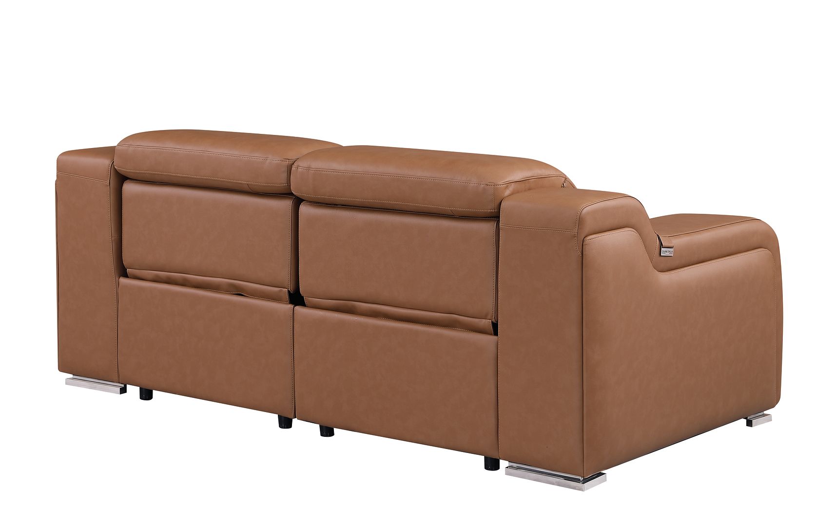 1116 Divanitalia 2-Piece Modular Power Reclining Loveseat in Top Grain Italian Leather with 2 Power Recliners & Power Headrests