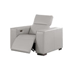 1208 Modular Leather Set with 5 Power Recliners & Power Headrests - Light Grey - SKU 1208-LT-GREY-7.5-HT-3PC - view 10