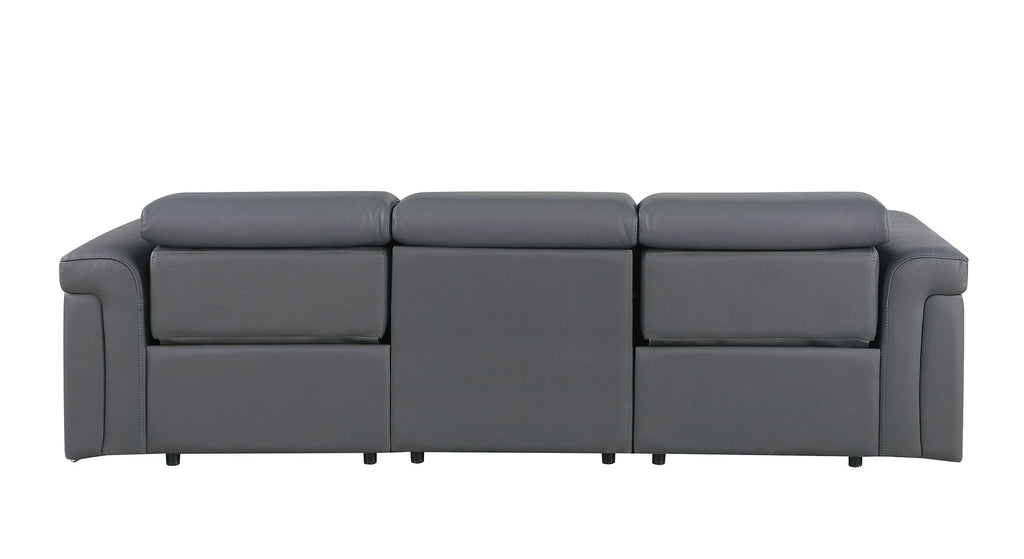 1126 Divanitalia 3-Piece Modular Power Reclining Sofa in Top Grain Italian Leather with 2 Power Recliners & Power Headrests