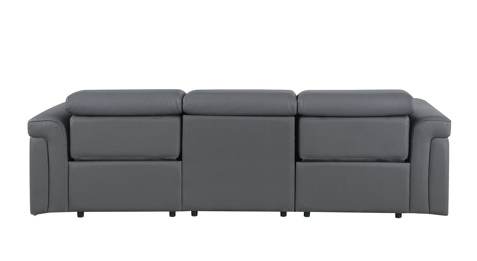 1126 Divanitalia 3-Piece Modular Power Reclining Sofa in Top Grain Italian Leather with 2 Power Recliners & Power Headrests