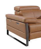 1246 Divanitalia 8-Piece L-Shaped Modular Power Reclining Sectional Sofa with 3 Power Recliners and Power Headrests - Top Grain Italian Leather