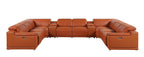 9762 Divanitalia 10-Piece U-Shaped Top Grain Italian Leather Sectional Sofa with 4 Power Recliners