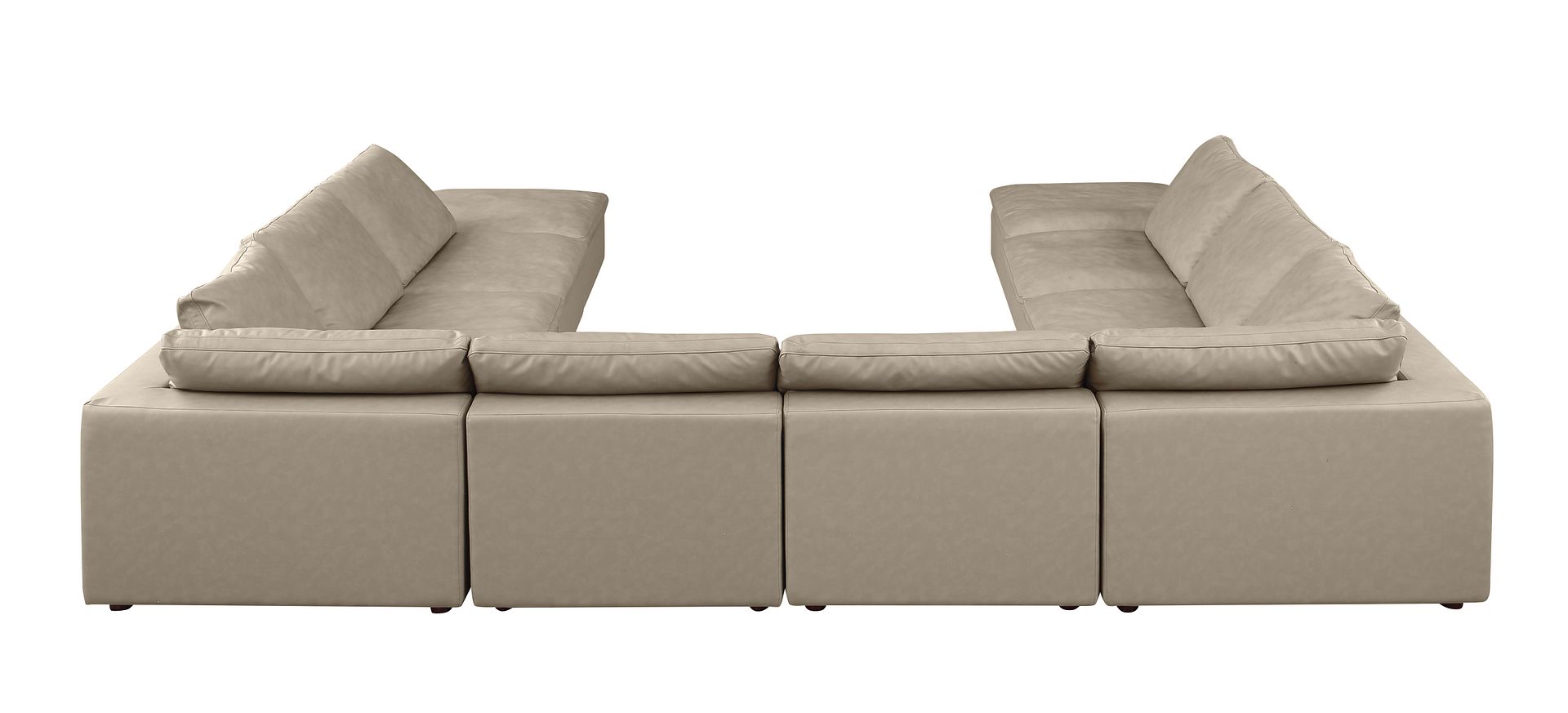 1100 Divanitalia 10-Piece U-Shaped Sectional Sofa with Chaise in Top-grain Italian Leather