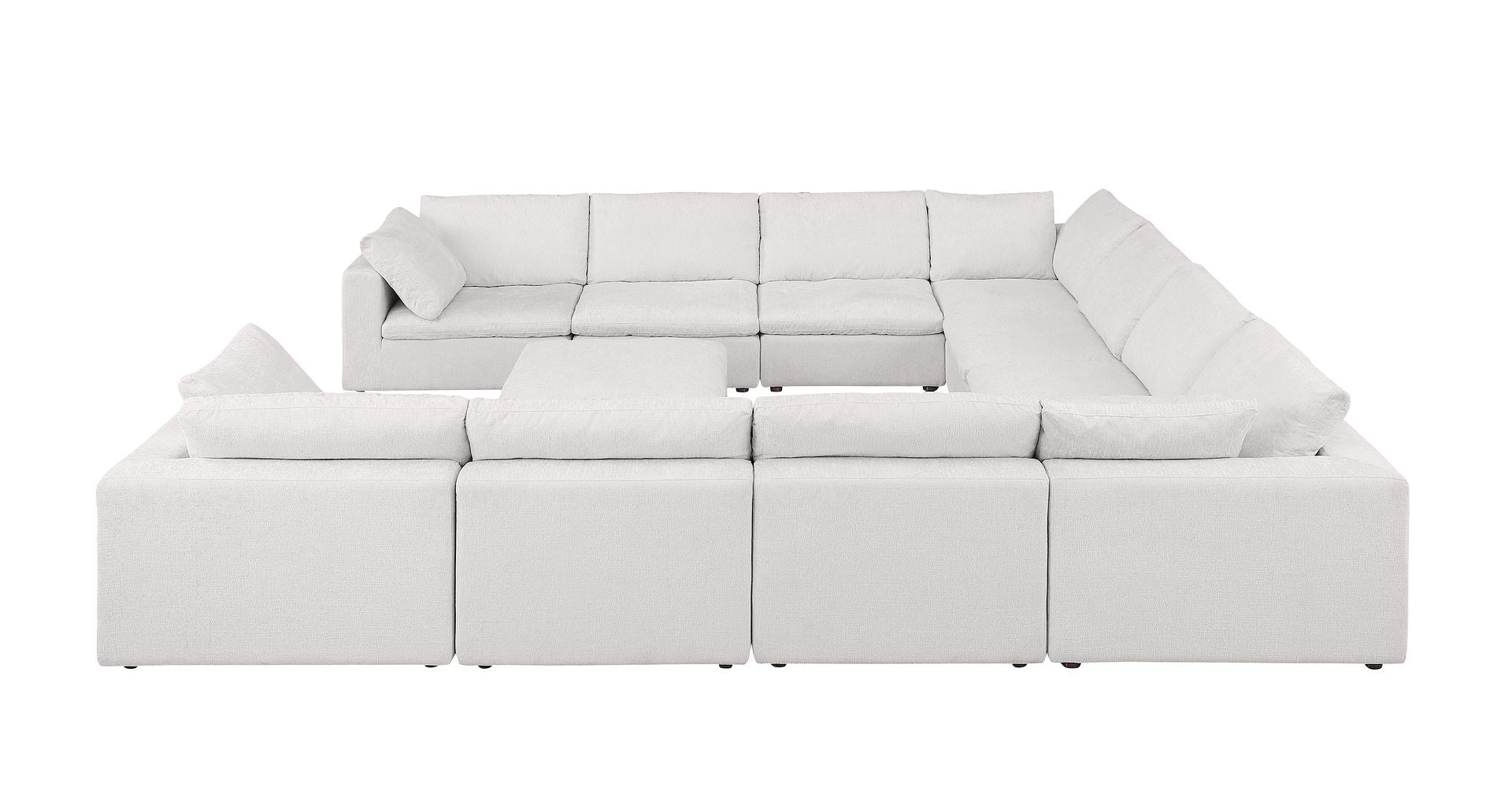 1100 Divanitalia 11-Piece U-Shaped Sectional Sofa in Top-grain Italian Leather