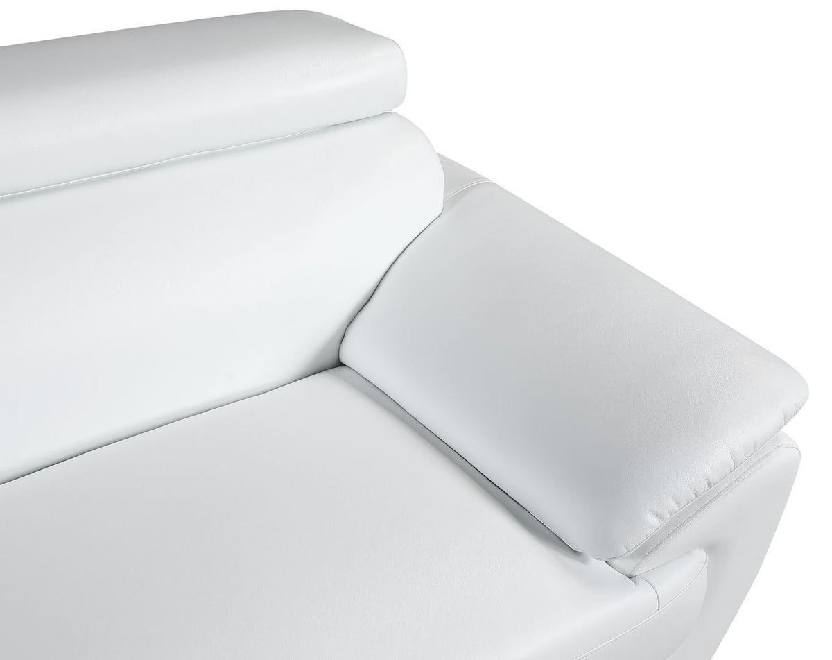 4571 Modern Genuine Leather 3-Piece Sofa Set - White - SKU 4571-LV WHITE 3PC (S/L/C) - GROUP - view 10