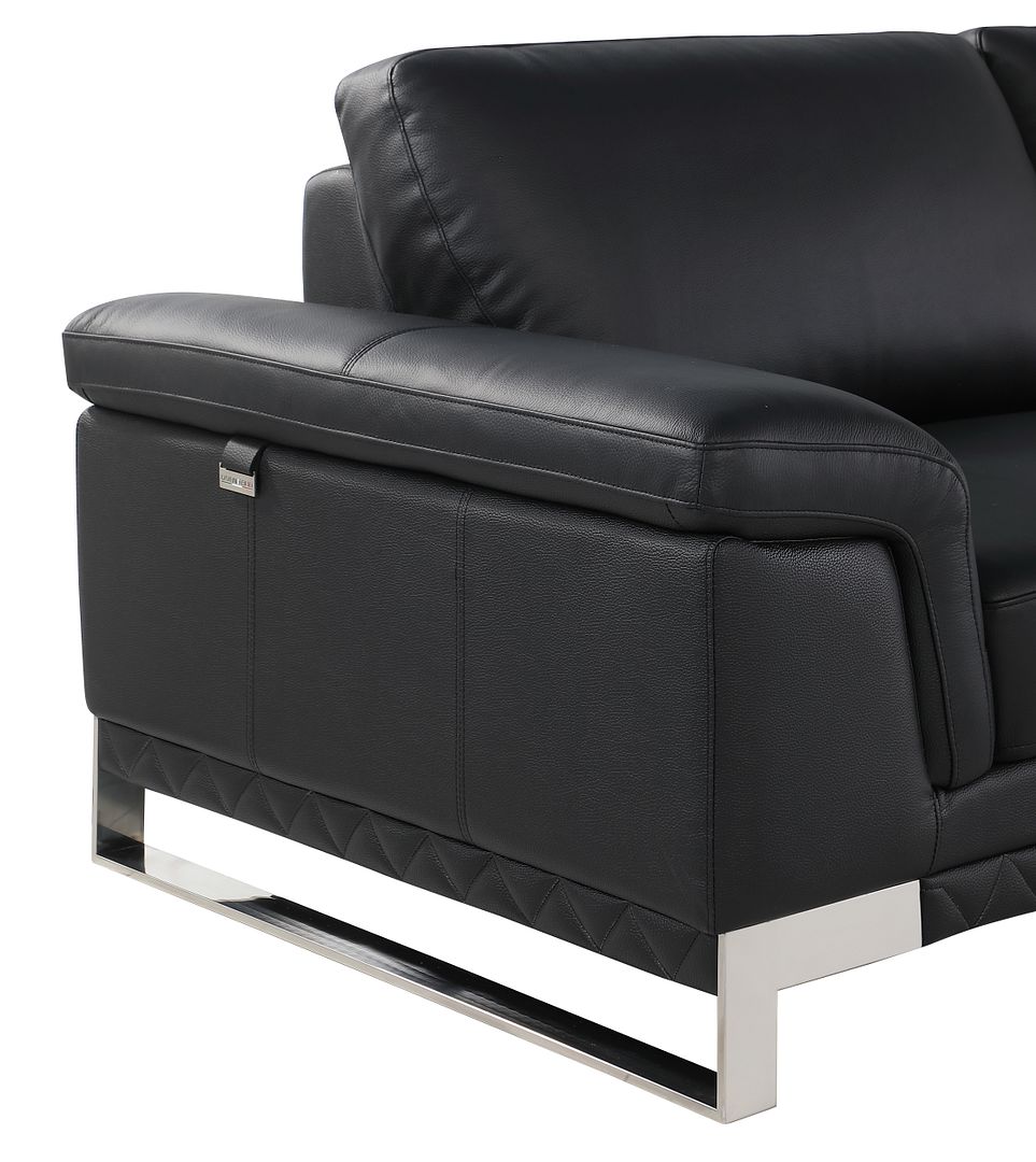 411 Divanitalia Chair in Top-grain Italian Leather