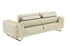 1050 Divanitalia 2-Piece Sofa Set in Top-grain Italian Leather - Beige - SKU 1050-BEIGE-3PC - view 5