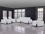 1208 Modular Leather Set with 5 Power Recliners & Power Headrests - White - SKU 1208-WHITE-7.5-HT-3PC - view 2