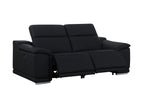 9762 Divanitalia 2-Piece Modular Power Reclining Console with 2 Power Recliners in Top Grain Italian Leather