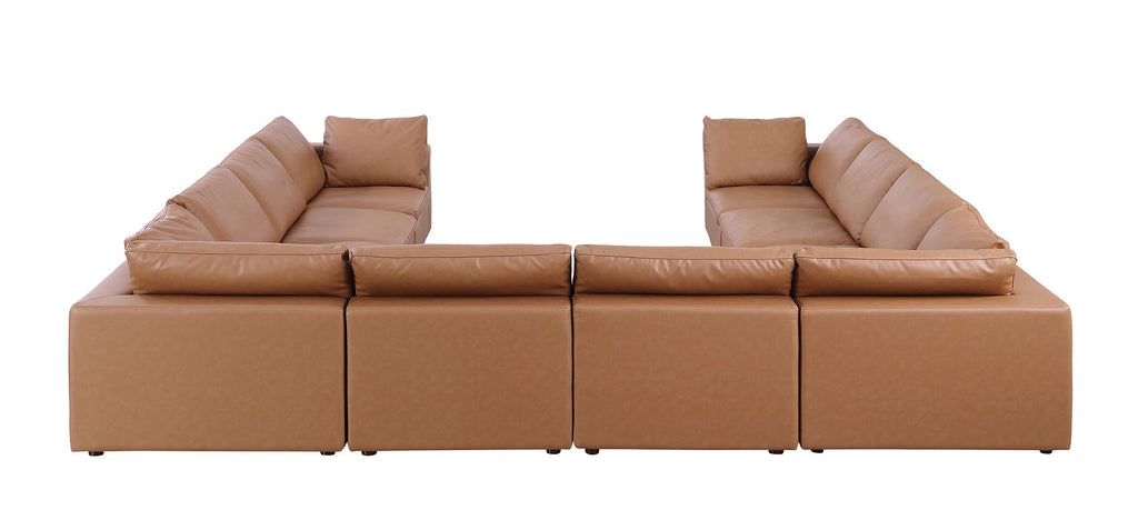 1100 Divanitalia 10-Piece U-Shaped Sectional Sofa in Top-grain Italian Leather