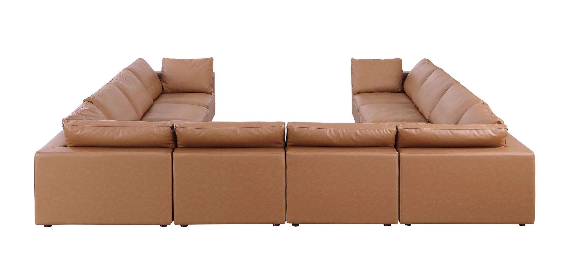 1100 Divanitalia 10-Piece U-Shaped Sectional Sofa in Top-grain Italian Leather