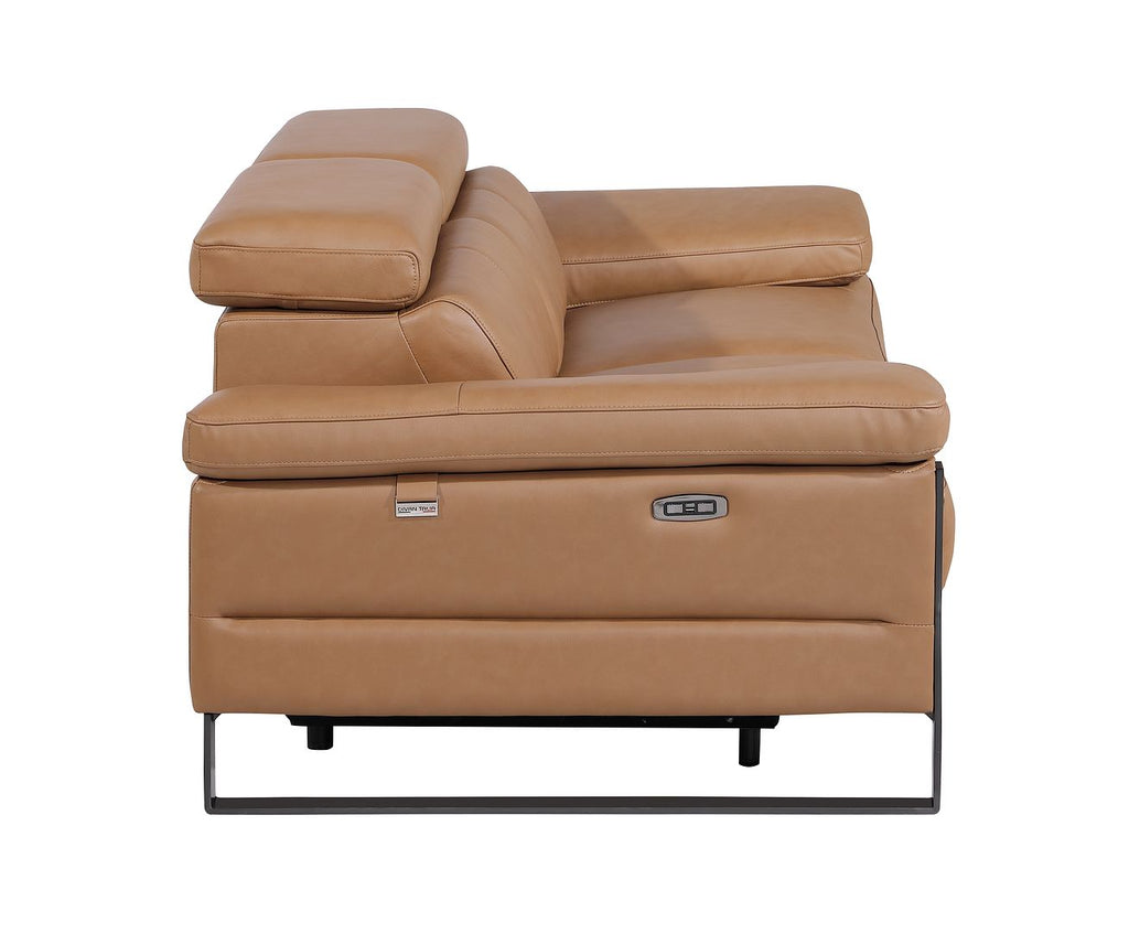 1246 Divanitalia Top Grain Italian Leather Loveseat with Power Headrest - Cognac - SKU 1246-COGNAC-2.2-HT - view 10