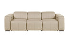 1224 Divanitalia 5-Piece Modular Power Reclining Sofa and Loveseat Set in Top Grain Italian Leather with 4 Power Recliners & Power Headrests - Beige - SKU 1224-BEIGE-5.4-HT-2PC - view 5