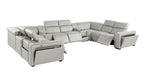 1224 Divanitalia 10-Piece U-Shaped Sectional Sofa in Top Grain Italian Leather with 4 Power Recliners & Power Headrests