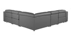 9762 Divanitalia 5-Piece L-Shaped Top Grain Italian Leather Sectional Sofa with 3 Power Recliners