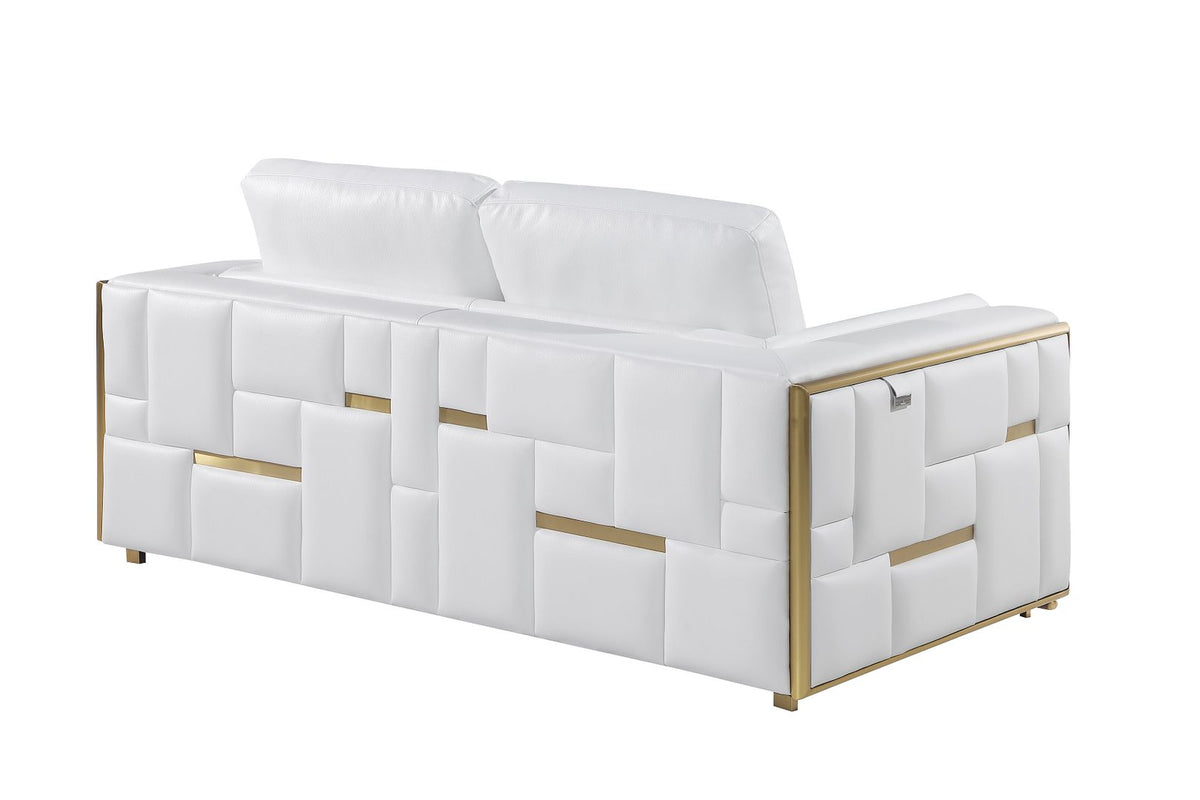 1130 Divanitalia Sofa in Top-grain Italian Leather - White - SKU 1130-WHITE-S - view 3