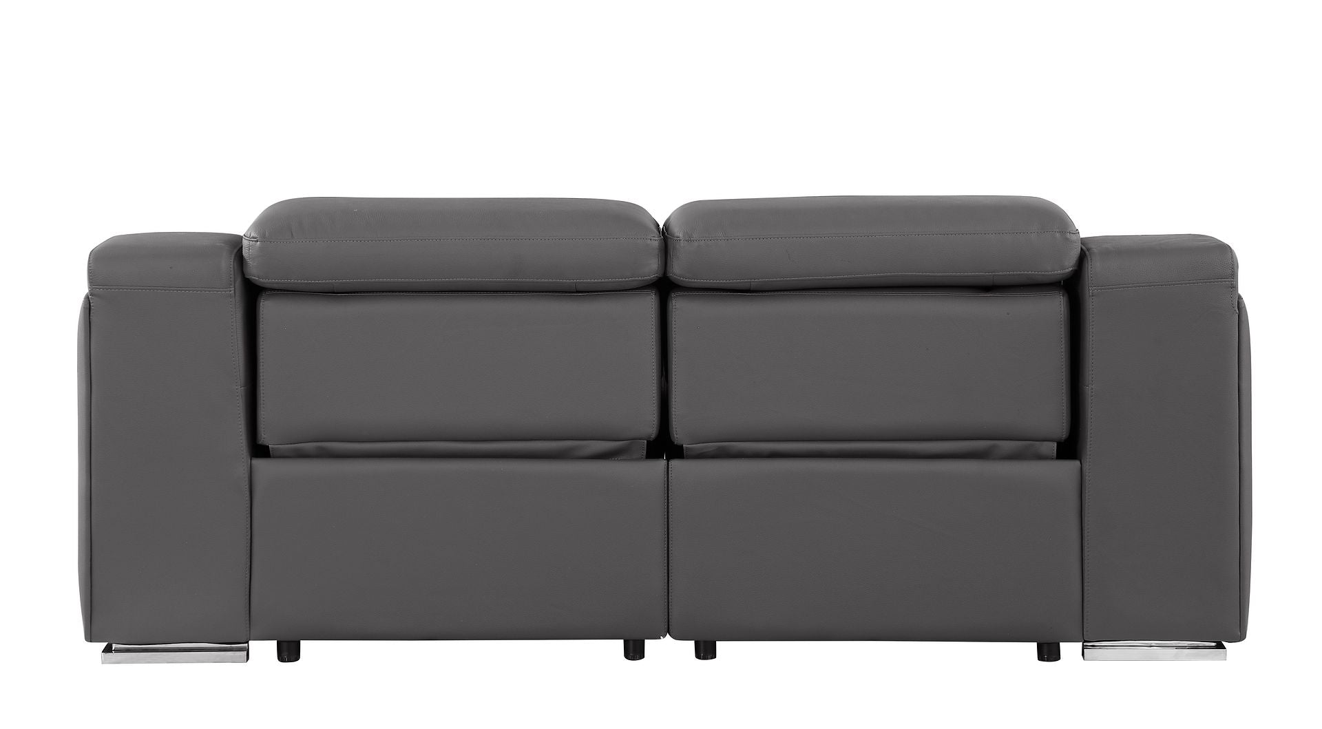 1116 Divanitalia 2-Piece Modular Power Reclining Loveseat in Top Grain Italian Leather with 2 Power Recliners & Power Headrests
