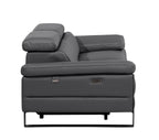 1246 Divanitalia Top Grain Italian Leather Loveseat with Power Headrest - Dark Grey - SKU 1246-DK-GREY-2.2-HT - view 8