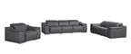 9762 Divanitalia 6-Piece Modular Power Reclining Sofa, Loveseat and Chair Set with 6 Power Recliners in Top Grain Italian Leather - Dark Grey - SKU 9762-DK-GREY-6.6-HT-3PC - view 3