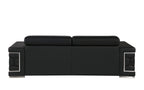 296 Modern Genuine Leather Sofa - Black - SKU 296-BLACK-S - view 4