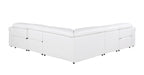 1126 Divanitalia 5-Piece L-Shaped Sectional Sofa in Top Grain Italian Leather with 3 Power Recliners & Power Headrests - White - SKU 1126-WHITE-SEC-5PC-3PWR-SECTIONAL-GROUP - view 5