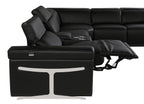 1126 Divanitalia 8-Piece L-Shaped Sectional Sofa in Top Grain Italian Leather with 4 Power Recliners & Power Headrests