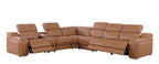 1116 Divanitalia 7-Piece L-Shaped Sectional Sofa in Top Grain Italian Leather with 3 Power Recliners & Power Headrests - Cognac - SKU 1116-COGNAC-7PC-3PWR-SECTIONAL- GROUP - view 4