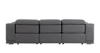 9762 Divanitalia 3-Piece Modular Power Reclining Sofa with 3 Power Recliners in Top Grain Italian Leather