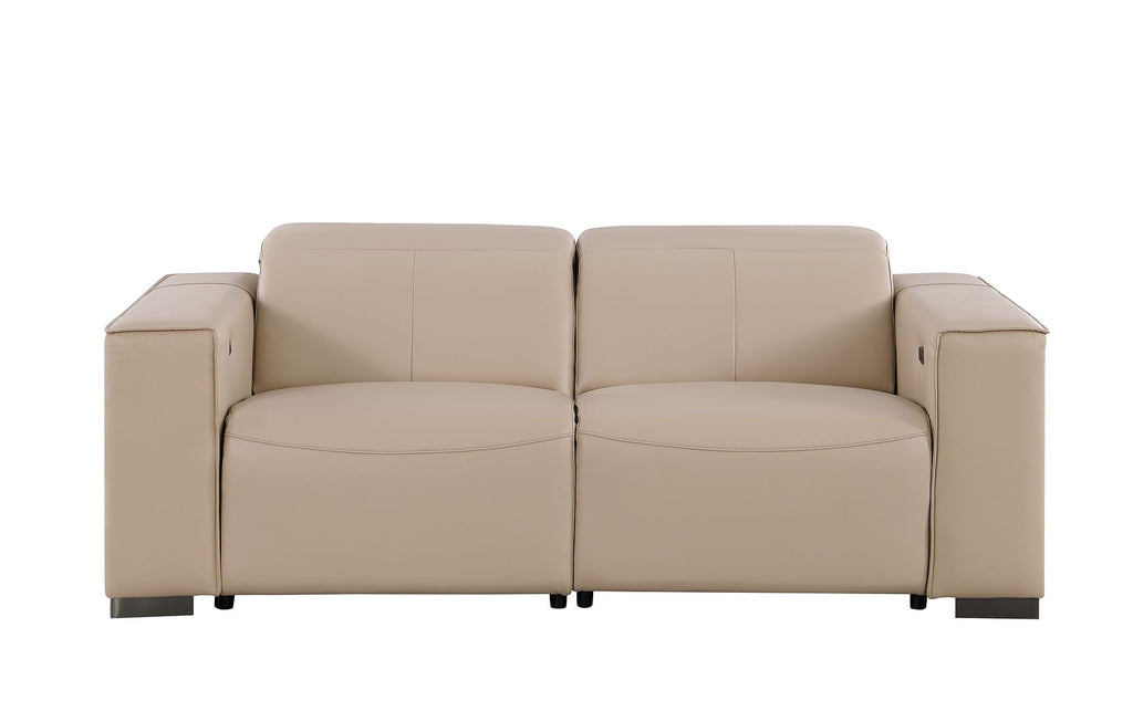 1208 Genuine Leather Dual Power Reclining Loveseat