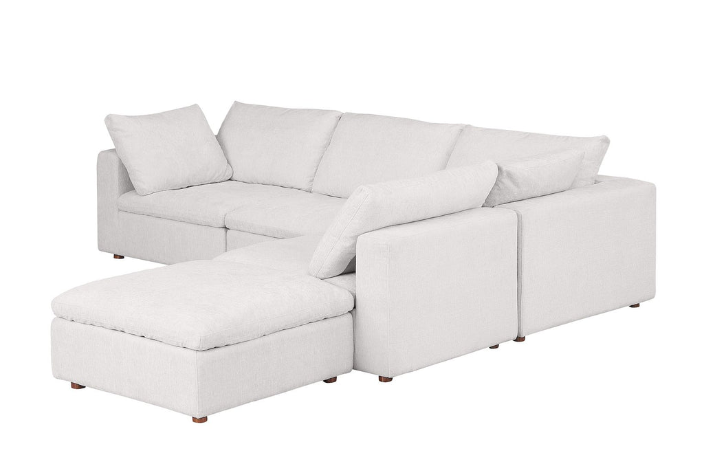 1100 Divanitalia 5-Piece Right Arm Facing 3-Seat Sectional Sofa - Top-grain Italian Leather