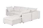 1100 Divanitalia 5-Piece Right Arm Facing 3-Seat Sectional Sofa - Top-grain Italian Leather
