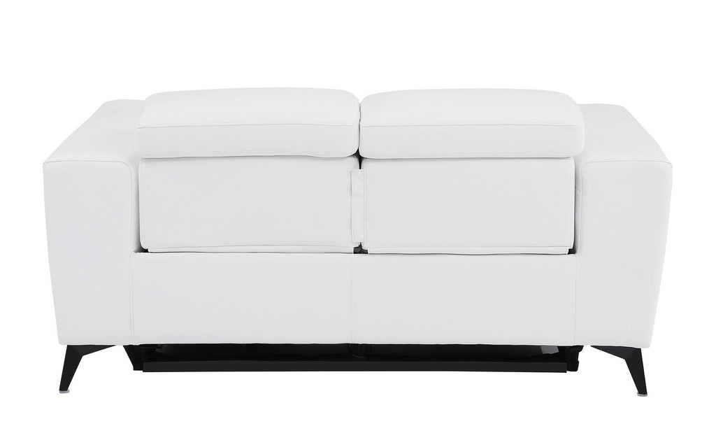989 Divanitalia Power Reclining Loveseat with Power Headrest in Top-grain Italian Leather