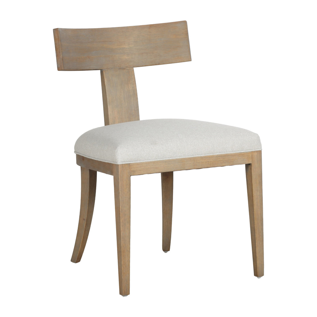 Fabien - Mid-Century Modern Beige Linen + Wood Dining Chair (Set of 2)