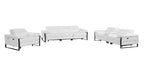 1246 Divanitalia Modular Power Triple Reclining Sofa, Console Loveseat, and Chair Set with Power Headrests - Top Grain Italian Leather - White - SKU 1246-WHITE-7.6-HT-3PC - view 3