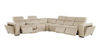 1224 Divanitalia 7-Piece L-Shaped Sectional Sofa in Top Grain Italian Leather with 3 Power Recliners & Power Headrests - Beige - SKU 1224-BEIGE-7PC-3PWR-SECTIONAL - view 4