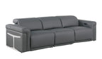 1126 Divanitalia 3-Piece Modular Power Reclining Sofa in Top Grain Italian Leather with 3 Power Recliners & Power Headrests